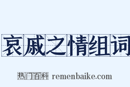 哀戚之情组词是什么意思的图片